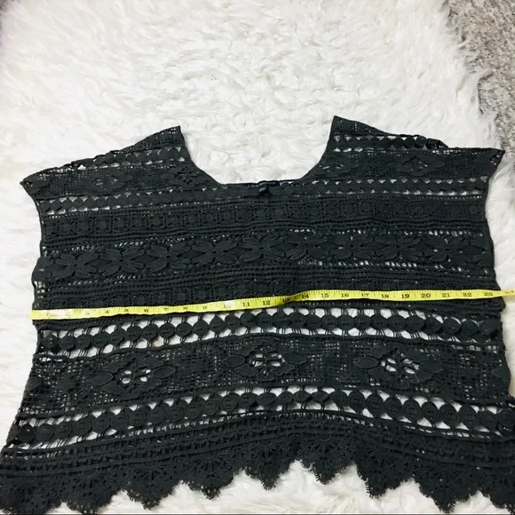 Lane Bryant Bohemian Crochet Olive Green Size 14 - Picture 10 of 13